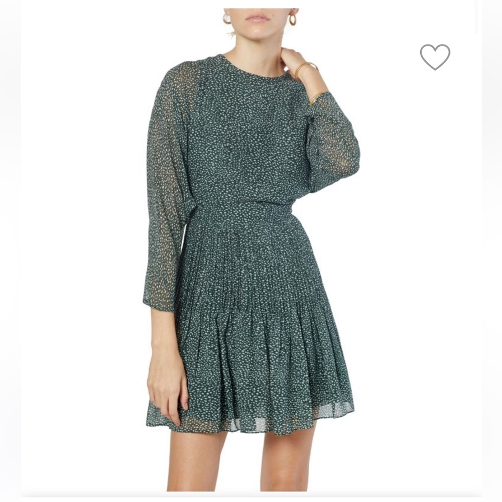 Joie Garonne Batwing-Sleeve Printed Silk Dress